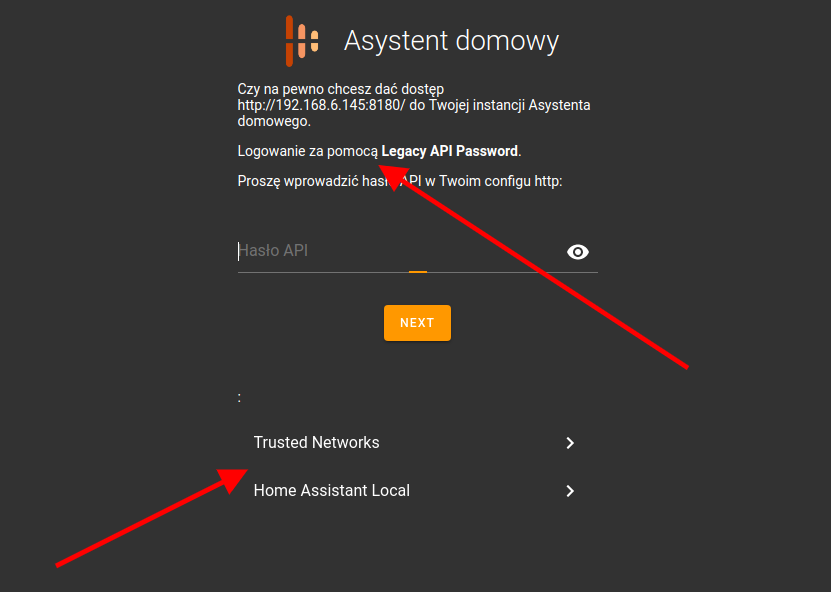 Logowanie w sieci lokalnej