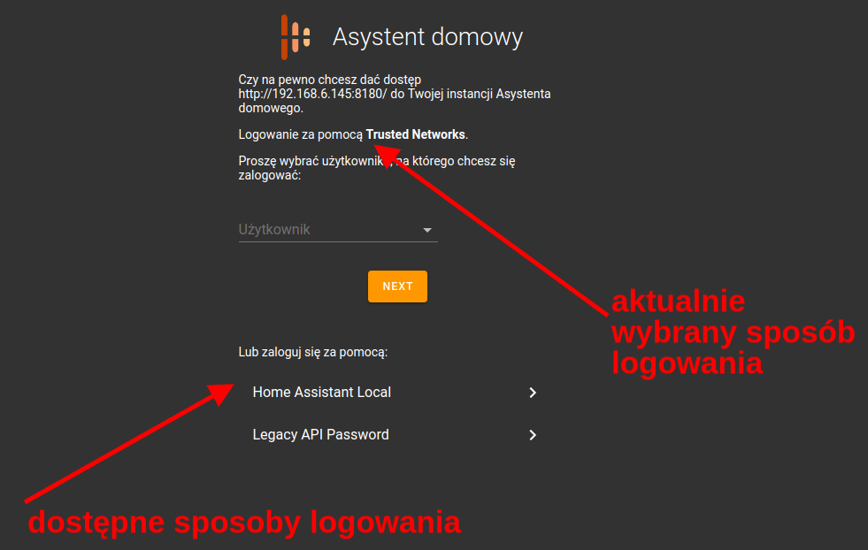 Logowanie w sieci lokalnej