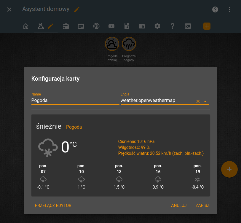 Aplikacja asystent domowy